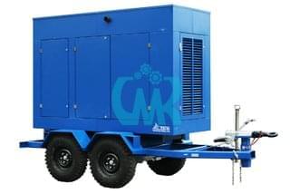 Дизельный генератор ТСС ЭД-20-Т400 с АВР в погодозащитном кожухе на прицепе